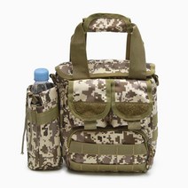 트래킹용 탈부착 물병포켓 밀리터리 크로스백 짐가방 등산 비박, 베이지디지털