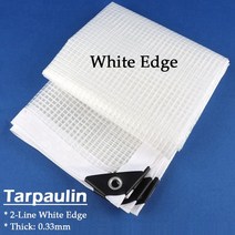 차광망 햇빛가림막 야외 옥상 접이식 투명 PE 타포린 방수 천 0.33MM 정원 식물 창고 그리드 발코니 창문 레인 커버 천막, [37] 5x6m, [01] 0.33mm White Edge