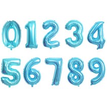 애드벌룬 에드벌룬 현판식 제막식천40 인치 큰 숫자 알루미늄 호일 풍선 번호 0-9 기념일 생일 파티 장식, 05 blue_01 1_03 40 인치