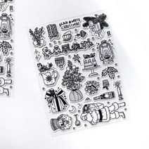 미야문구샵 크리스마스 라인 씰스티커, 단품