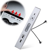 테슬라 모델 3/Y 2021/2022/2023용 USB 허브 센터 콘솔 SMRT 센서용 4 in 1 멀티포트 어댑터 허브 도킹 스테이션