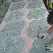 보도블럭 정원 인도 도보 경계선 조약돌 마당 보강토 바닥 타일 꾸미기 벽돌, 녹색 6조각 5세트