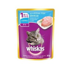 위스카스 고양이 주식 파우치 오션피쉬, 생선, 80g, 10개