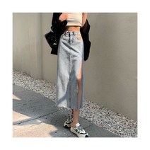 데님스커트 청치마 데님롱스커트 데이트코디 제주도 편안한 30대 20대 하객룩