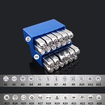 압인기 24 패턴 금속 스탬프 펀칭 도구 1 개 6mm 알루미늄 가죽 독특한 마킹 기호 스탬핑 공예, 11 10