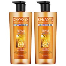 케라시스 어드밴스드 리페어 앰플 샴푸 극손상 손상 모발 삼푸 대용량 600ml 2개, 600ml 2통