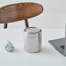 [JAJU/자주] 미니 스텐 스윙 휴지통, FR, 화이트