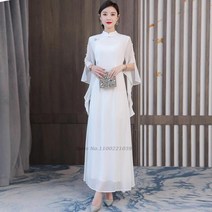 2022 중국 드레스 qipao 전통 국가 쉬폰 cheongsam 우아한 파티 동양 민속 무용