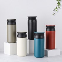 트래블 텀블러 350ml 레이저 각인 주문제작 DD-10032, 아이보리