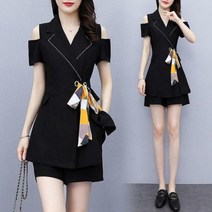 나래가 여자 여름 투피스 반팔 반바지 빅사이즈 캐주얼 peq76