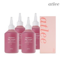 3+1 애트리 라즈베리 헤어식초 셀프 두피 탈모 케어 보습 스케일링 윤기 강화 트리트먼트 200ml (4개), 라즈베리 헤어식초 200ml 4개