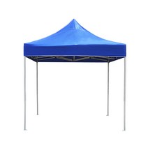 야외 지붕 주차장 창고 캐노피 어닝 파고라 차고지 천, 공작 파란색 2.5x2.5 일반 모델 3면