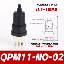 QPM 마이크로 조정 가능한 공압 공기 압력 스위치 압축기 유압 다이어프램 자동 컨트롤러 QPM11-NO-01 NC, 05 QPM11-NO-02 Female