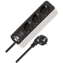 브레넨스툴 멀티탭 3구 Brennenstuhl E컬러 스위치콘센트 1.5m 블랙 화이트, 기본