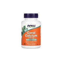 Now Foods 나우푸드 코랄칼슘 산호칼슘 1000mg 100배지캡슐 스테아린산마그네슘 Coral Calcium magnesium stearate