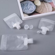 투명하고 재사용 가능한 누수 방지 리필 파우치 화장품 용기 샴푸 로션 액체 빈 디스펜서 가방 보관 1 개, [03] 100ml