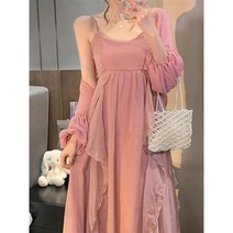 여성 맥시 롱 드레스 로맨틱 여신 드레스