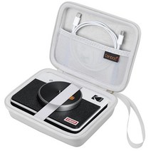 Canboc 코닥 미니 3 레트로/코닥 샷 레트로 4PASS 2in1 인스턴트 디지털 카메라 및 포토 프린터용 휴대용 케이스 카트리지에 맞는 메시 포켓 충전 코드 옐로우 58, Grey, 1개