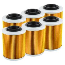 오토바이엔진 오일필터 엔진오일필터 246 Pcs Cyleto 오일 필터 CANAM Outlander MAX 330 400 L 450 500 570 650 Renegade 800 8, 6-yellow