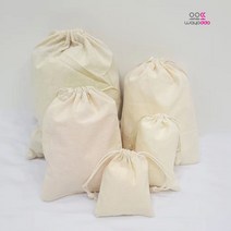 와요또 빈티지 무지 광목 주머니 면 린넨 파우치