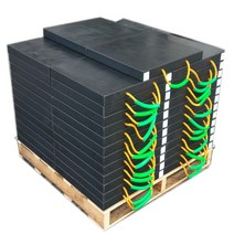 크레인 발판 유압 받침대 안전 받침목 고무 패드 장치, 400x400x60 10-14톤 크레인에 적합
