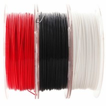 MIKA3D 1.75mm PLA 필라멘트 번들 스풀 3개 팩 (화이트/블랙/블루) 3D 프린터와 널리 호환 0.5kg(1파운드)/스풀 총 1.5kg(1.1파운드)/스풀 3, Normal Red/Black/White, Normal Red/Black/White