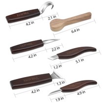 우드카빙키트 나무 조각 도구 세트 DIY 키트 세부 칼 목공 Whittling 숟가락 그릇 Kuksa 컵, 한개옵션0