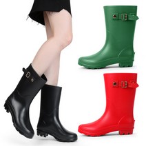 여성 레인부츠 미들 장화