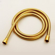 견고한 1.5M 스테인레스 스틸 호환 유연한 샤워 호스 파이프 이중 잠금 EPDM 내부 튜브 포함 무료, 01 Gold_06 200cm