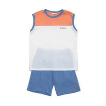 [블루독BD]2393054204 컬러블럭나시세트 블루독키즈 라운지웨어 아동상하세트 아동잠옷 아동실내복 잠옷