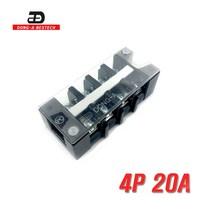 동아 고정식 단자대 터미널블럭 4P 20A, 1개