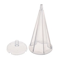 shangren DIY 수지 금형 금형 금형 금형 도구 장식 3D 콘 플라스틱 양초 폴리머 클레이 공예 에폭시 수지 말린 꽃, 185mm, 클리어