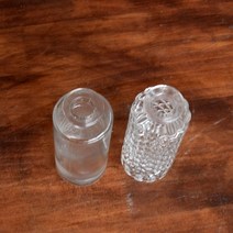 애플잭장미 투명유리 버드꽃병 13cm 수반 입원실 거실 설유화 데스크테리어 극락조화, 사선패턴