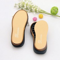 팔자걸음 평발교정 맞춤 기능성 신발 아치 깔창 DIY 손 재료 슬리퍼 고무 밑창 플랫폼 미끄럼 방지 바늘 실내 EVA, black_40