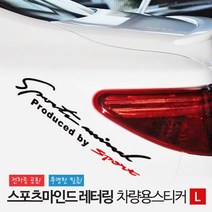 자동차 후방 스티커 레터링 레이싱카 필름스티커 L