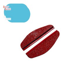 자동차 백미러 비 눈썹 바이저 탄소 섬유 사이드 스노우 선 레인 커버 미러 액세서리 2 개, Red