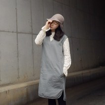 바보사랑 워싱 데님 브이넥 민소매 원피스n1103.앞머리