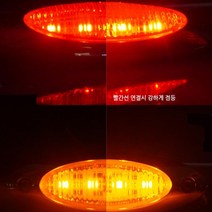 둥글넙적 윙바디 차폭등 특장차 마이티 언더등 측면등 25톤, 옐로우