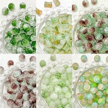 5PCS 월하무죽옥쇄감빙렬폭화유리유리원구슬 DIY 핸드메이드 비즈 목걸이 팔찌, 색깔7, 50 개
