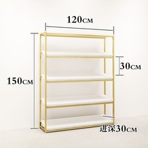 운동화 매장 진열대 신발 수납장 구두 랙 소품 전시대 진열장, 5단 120CM