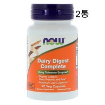 나우푸드 소화효소 프로테아제 락타아제 리파아제 90캡슐 2통 Dairy Digest