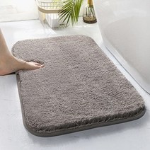 brandNO 냘똬꼐매트 극세사 발매트 욕실 패드 러그 화장실 현관 입구 카펫 두꺼운 발깔개 읒텀일 r521J=U1e0a 장모발매트 바닥 발판, 그레이