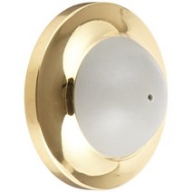 Rockwood 40１.3 Brass Convex Solid Cast Wall Stop 8 x 1” RH WS Fastener with Plastic Anchor 2-7/16”, 1