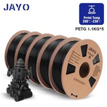 프린트보드 필라멘트 AW PETG PLA +/PLA/실크 레인보우/우드 3D 프린터 5 롤 1.75mm 환경 재료 펜 및 용113695, 38 PETG Black 5Roll