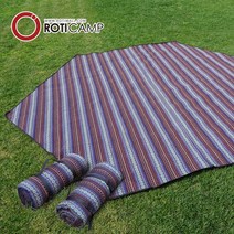 로티캠프 캠핑 휴대용 피크닉 육각 매트 대형 천 돗자리 패브릭, 단품