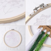 요비월드 DIY 프랑스자수 패키지 들꽃 자수원단 자수용품 프랑스자수용품