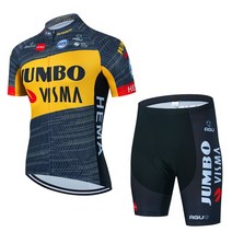 2023 팀 점보 VISMA 사이클링 저지 세트 19D 자전거 반바지 MTB Ropa Ciclismo 남성 반팔 셔츠 Maillot Clo, 12 Pic Color_04 L