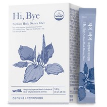 웰릿 하이바이 차전자피 식이섬유 쾌변 배변, 28포, 1개