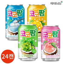 해태 코코팜 4종 믹스 세트 340ml x 24캔 포도 피치, 1세트