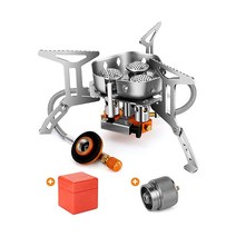 MountainWter 휴대용 캠핑 버너+ 어댑터 한벌, 6800W, 6800W